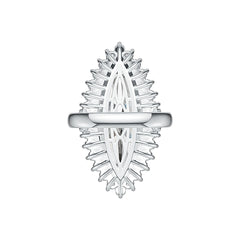 Sterling Silver Semi Mount Ring Setting Marquise MQ 31X14mm DHJ