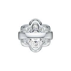 Sterling Silver Semi Mount Ring Setting Round RD 6x6mm Flower Theme DHJ