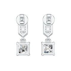 Sterling Silver Semi Mount Earrings Setting Emerald OCT 6X6mm DHJ