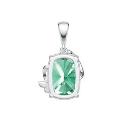 Sterling Silver Semi Mount Pendant Setting Cushion CU 14X10mm Butterfly - Syzjewelry