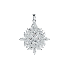 Sterling Silver Semi Mount Pendant Setting Trillion TR 6X6mm MQ 6X3mm DHJ