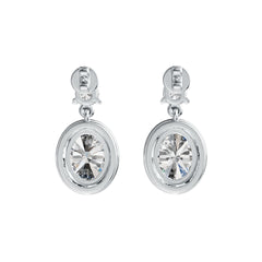 Sterling Silver Semi Mount Earrings Setting Oval OV 10X8mm PE 6X4mm DHJ