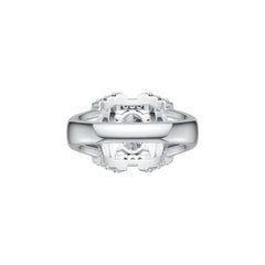 Sterling Silver Semi Mount Ring Setting Oval OV 8X6mm Split Shank DHJ