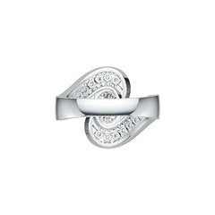 Sterling Silver Semi Mount Ring Setting Oval OV 9X7mm with White Topaz - Syzjewelry