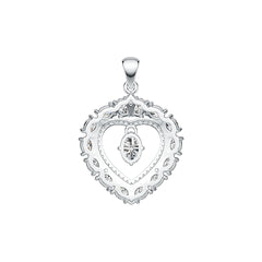 Sterling Silver Semi Mount Pendant Setting Oval OV 7X5mm with White Topaz DHJ
