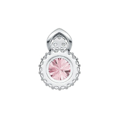 Sterling Silver Semi Mount Pendant Setting Round RD 8x8mm DHJ