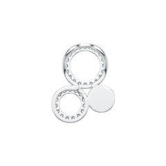 Sterling Silver Pendant Cluster Round-Shaped with White Topaz or Moissanite DHJ