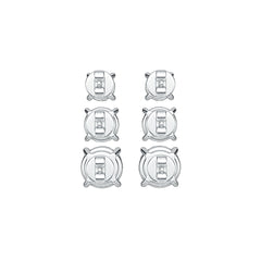 Sterling Silver Semi Mount Earrings Setting Round RD 6x6mm RD 5X5mm RD 4X4mm DHJ