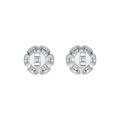Sterling Silver Semi Mount Earrings Setting Round RD 8x8mm DHJ