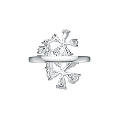 Sterling Silver Semi Mount Ring Setting Pear PE 5X3mm PE 4X2mm DHJ