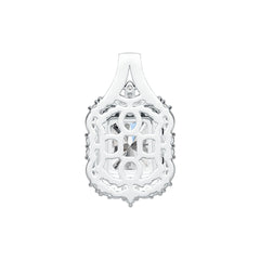 Sterling Silver Semi Mount Pendant Setting Emerald OCT 10X8mm DHJ
