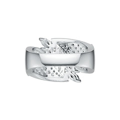 Sterling Silver Cluster Cocktail Ring with White Topaz or Moissanite DHJ