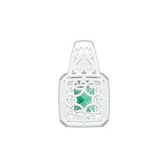 Sterling Silver Semi Mount Pendant Setting Emerald OCT 10X8mm DHJ