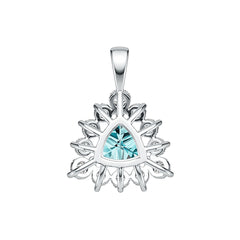 Sterling Silver Semi Mount Pendant Setting Trillion TRI 7x7mm Syzjewelry