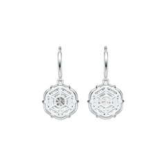 Sterling Silver Semi Mount Earrings Setting Round RD 8X8mm MQ 6X3mm DHJ