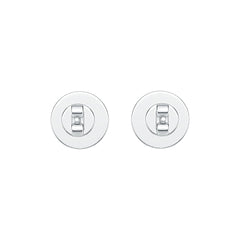 Sterling Silver Semi Mount Earrings Setting Round RD 8x8mm Cabochon Stud - Syzjewelry
