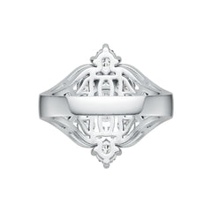 Sterling Silver Semi Mount Ring Setting Round RD 6x6mm RD 3.5mm DHJ