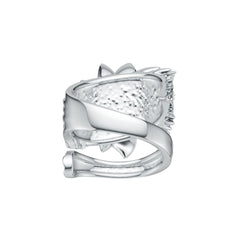 Sterling Silver Semi Mount Ring Setting Round RD 6x6-6.5mm Floral Theme DHJ
