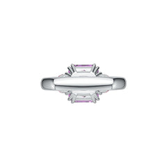Sterling Silver Semi Mount Ring Setting Emerald OCT 10X8MM HT 5X5MM DHJ