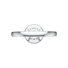 Sterling Silver Semi Mount Ring Setting Round RD 6.5x6.5mm Hidden Halo Engagement Ring DHJ