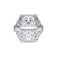 Sterling Silver Semi Mount Ring Setting Trillion TRI 4X4mm DHJ