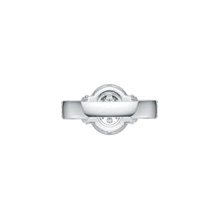 Sterling Silver Halo Ring Split Shank with White Topaz or Moissanite - Syzjewelry