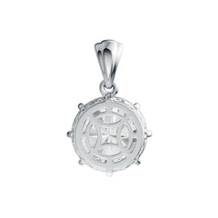 Sterling Silver Semi Mount Pendant Setting Round RD 13mm DHJ