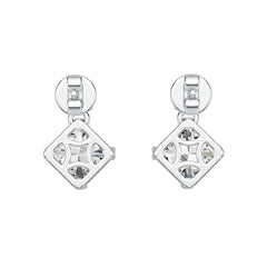 Sterling Silver Semi Mount Earrings Setting Emerald OCT 7X7mm DHJ