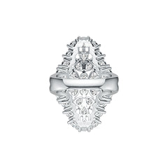 Sterling Silver Semi Mount Ring Setting Pear PE 4X3mm DHJ