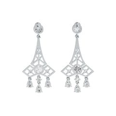 Sterling Silver Semi Mount Earrings Setting Round RD 9x9mm RD 5x5mm PE 6X4mm DHJ