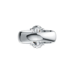 Sterling Silver Semi Mount Ring Setting Oval OV 14X10mm Solitaire DHJ