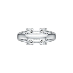 Sterling Silver Semi Mount Ring Setting Round RD 4x4mm DHJ