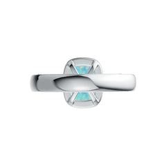 Sterling Silver Semi Mount Ring Setting Cushion CU 9x7mm RD 3X3mm DHJ