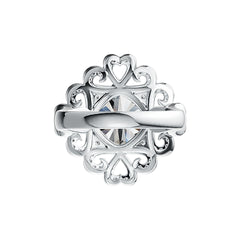 Sterling Silver Semi Mount Ring Setting Cushion CU 10X10mm Vintage Style - Syzjewelry