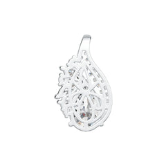Sterling Silver Semi Mount Pendant Setting Pear PE 12X8mm DHJ