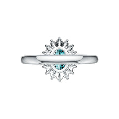Sterling Silver Semi Mount Ring Setting Oval OV 8X6mm with White Topaz Syzjewelry