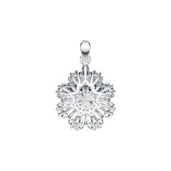 Sterling Silver Semi Mount Pendant Setting Round RD 6x6mm with White Topaz - Syzjewelry