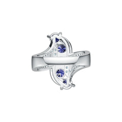 Sterling Silver Semi Mount Ring Setting Round RD 4.7x4.7mm DHJ