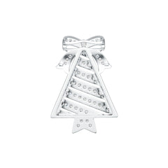 Sterling Silver Pendant with White Topaz or Moissanite Christmas Tree Theme DHJ