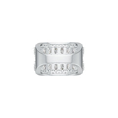 Sterling Silver Semi Mount Ring Setting Oval OV 4X3mm with White Topaz - Syzjewelry
