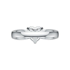 Sterling Silver Semi Mount Ring Setting Heart HT 8x8mm White Topaz L292R292 Syzjewelry