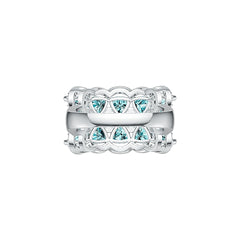 Sterling Silver Semi Mount Ring Setting Trillion TR 5X5mm DHJ
