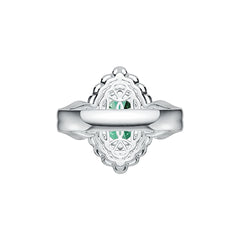 Sterling Silver Semi Mount Ring Setting Oval OV 10X8mm Halo DHJ