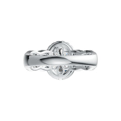Sterling Silver Semi Mount Ring Setting Oval OV 9X7mm White Topaz DHJ