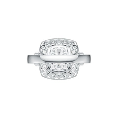 Sterling Silver Semi Mount Ring Setting Round RD 7x7mm DHJ