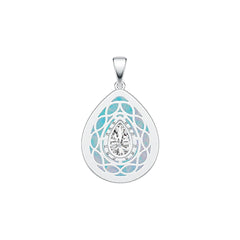 Sterling Silver Semi Mount Pendant Setting Pear PE 26X20mm PE 12X8mm DHJ