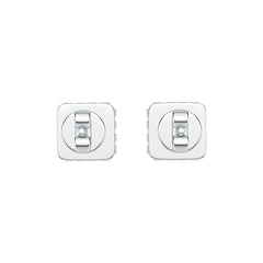 Sterling Silver Semi Mount Earrings Setting Princess SQ 6x6mm DHJ