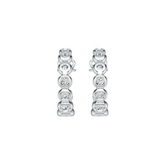 Sterling Silver Semi Mount Earrings Setting Round RD 3.4x3.4mm DHJ
