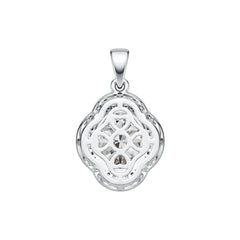 Sterling Silver Semi Mount Pendant Setting Oval OV 12X10mm Halo DHJ