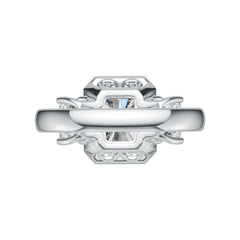 Sterling Silver Semi Mount Ring Setting Emerald OCT 8X6mm OCT 6X4mm DHJ